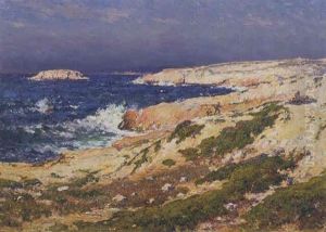 Pecheurs Sur La Corniche A Marseille by Jean Baptiste Olive