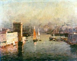 L'entree Du Port De Marseille by Jean Baptiste Olive