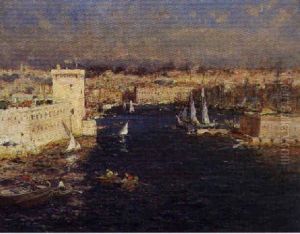 L'entree Du Port De Marseille by Jean Baptiste Olive