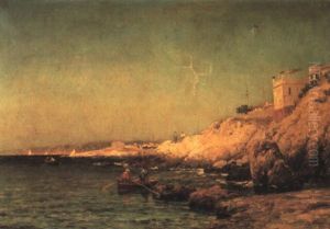 Cote Rocheuse Dans Le Midi by Jean Baptiste Olive