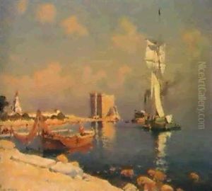 Port Anime De Cassis by Jean Baptiste Olive