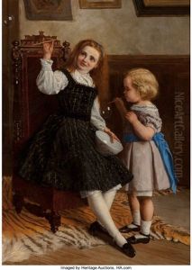Blowing Bubbles by William Oliver the Elder