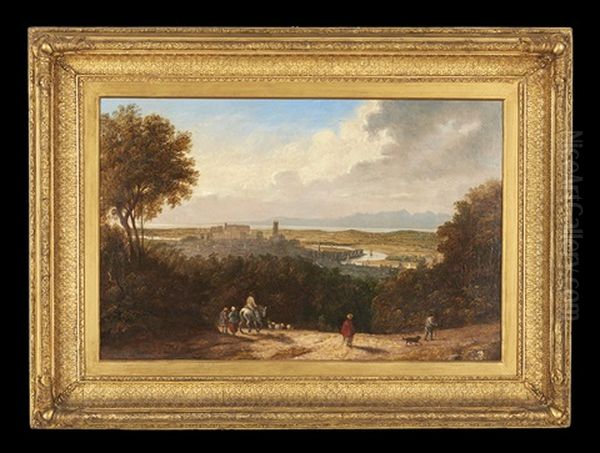 Landscape With Figures, Estate And Meandering River - view 1