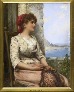 The Fisherman's Return (+ Another; Pair) by William Oliver the Younger