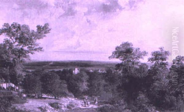 Figures On A Country Path - view 1