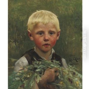 Portrait Of A Boy by Leon Olivie