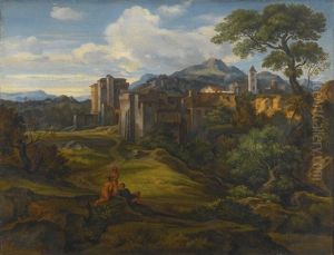 Italian Landscape by Johann Heinrich Ferdinand Olivier