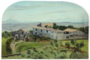 Landgut In Der Romischen Campagna by Johann Heinrich Ferdinand Olivier
