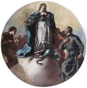 Maria Immaculata Mit Dem Heiligen Antonius Von Padua Und Dem Heiligen Camillo Von Lellis