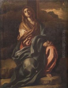 Mary At The Foot Of The Cross by Leonardo Olivieri