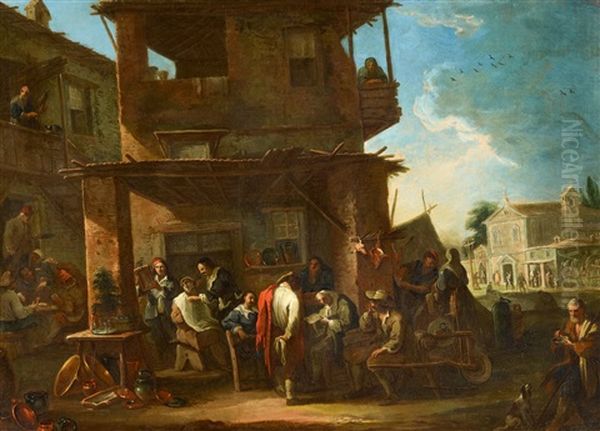 A Village Market Scene - view 1