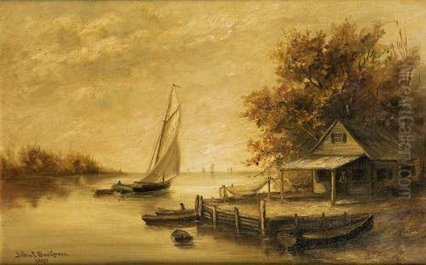 Fishing And Rowing Boarts Offa Jetty - view 1