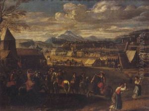Scene De Campement Militaire