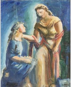 Mother And Daughter by Yrjoe Ollila