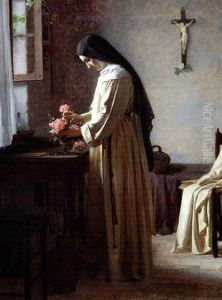 En Nonne Om Morgenen I Sin Celle