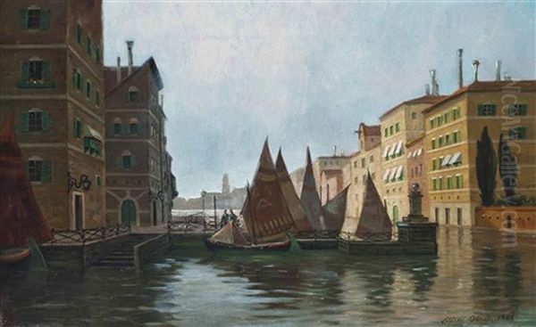 A Conversation On A Venetian Quay - view 1