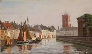 Canalen Ved Nybrogade by Alfred Olsen