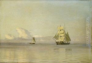 A Brigantine Almost Becalmed In A Faint Breeze