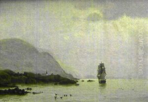 Marine, Vue De Norvege by Alfred Olsen