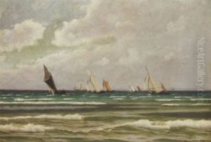 Sailing Vessels Off The Coast