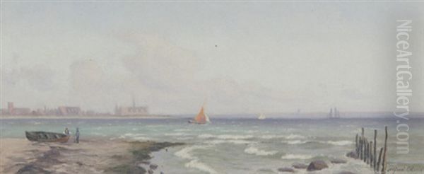 Sejlskibe Ud For Kronborg - view 1
