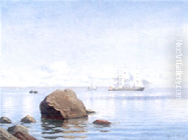 Marine Med Sejlskibe Ud For Skekkersten - view 1