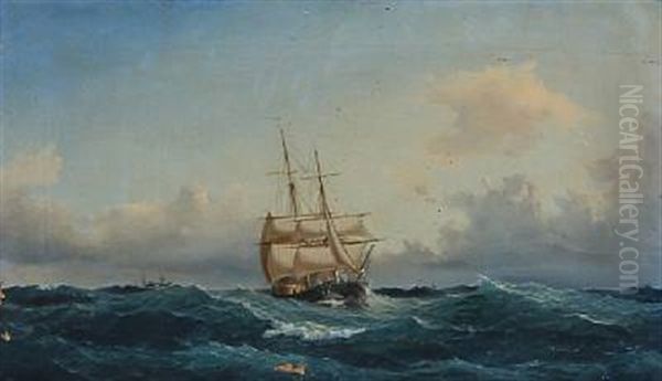 Seascape With A Brig - view 1