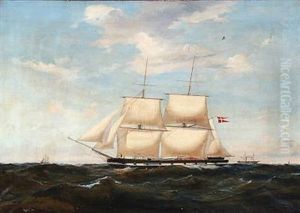 Seascape With A Danish Ship Of The Line