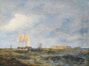 Ship Traffic Off Heligoland by Carl Julius Emil Olsen
