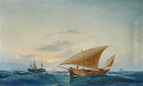 Marine Med Sejlskibe I Middelhavet - view 1