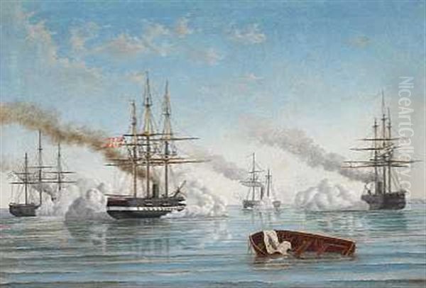 Traefningen Ved Rygen 17. Marts 1864 - view 1