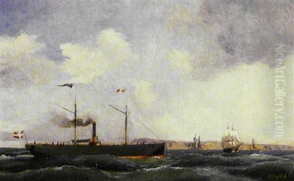 Marine Med Den Danske Damper -randers- Samt Sejlskibe - view 1