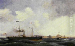Marine Med Den Danske Damper -randers- Samt Sejlskibe by Carl Julius Emil Olsen