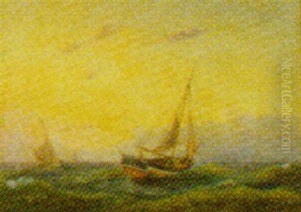 Marine Med Sejlskibe I Sundet - view 1