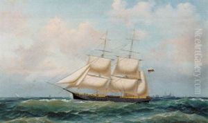 Skibsportraet Af Briggen "trident" Af Bjorneborg by Carl Julius Emil Olsen