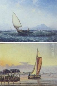 Stille Sommeraften Ved En Fjord