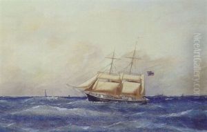 Marine Med Sejlskibe by Carl Julius Emil Olsen
