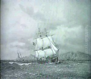 Svenskt Segelfartyg Utanfor Kullen by Carl Julius Emil Olsen