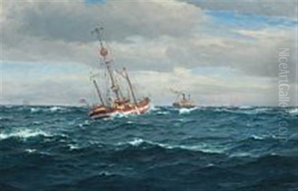 Seascape With The Lightship Skagens Rev - view 1