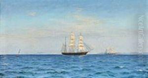 Ships Sailing Open Sea Ships Sailing Open Sea
