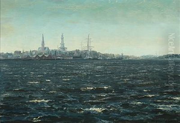 A Marine With A View Towards City, Presumably Bergen - view 1