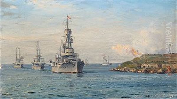 Warships At The Entrance To Helsinki - view 1