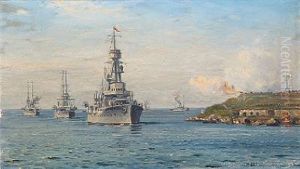 Warships At The Entrance To Helsinki
