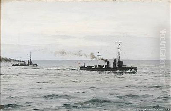 Seascape With Danish Warships - view 1