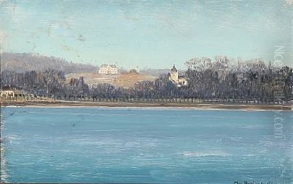View From Bagsvaerd Lake With A View Towards Marienborg And Tusculum - view 1