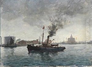 Harbour Scene With The Ship Lodsen Harbour Scene With The Ship Lodsen