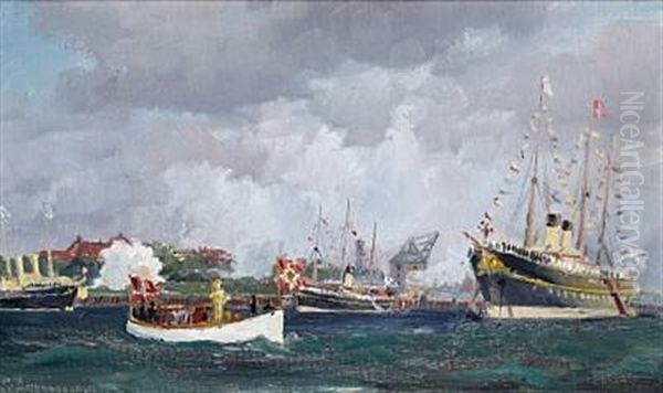 The Russian Tsar's Imperial Yacht "standard" In Copenhagen Harbour - view 1