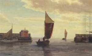 Fiskerbade Pa Vej Ud Af Havnen Fiskerbade Pa Vej Ud Af Havnen
