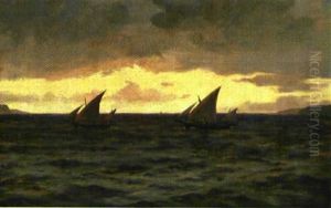 Sejlbade I Middelhavet by Christian Benjamin Olsen