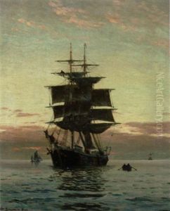 Tomaster Og Smabade Pa Havet Ved Solnedgangstide Tomaster Og Smabade Pa Havet Ved Solnedgangstide
